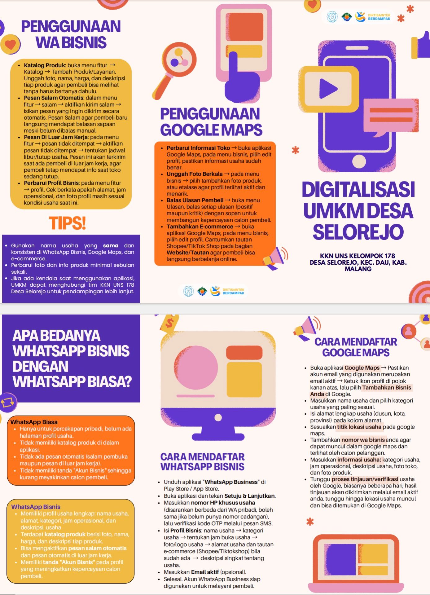 KKN UNS 178 Melakukan Pendataan 105 UMKM Desa Selorejo, Kini 91 Usaha Muncul di Google Maps (Kemitraan multi-stakeholder, pemasaran digital) — foto 6